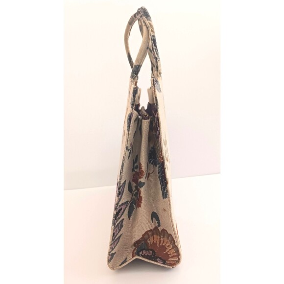VTG Margaret Smith Floral Tapestry Lg Top Handle Bag USA - Picture 4 of 10